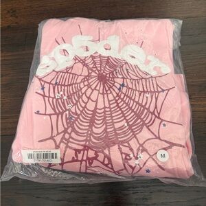 Sp5der OG Web Hoodie Pink